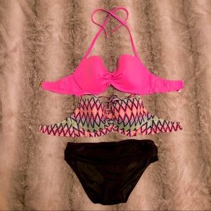Victoria’s Secret Black & Pink Bikini Bundle💗🖤
